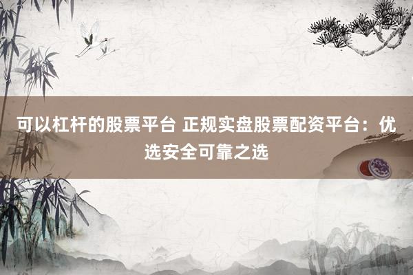 可以杠杆的股票平台 正规实盘股票配资平台：优选安全可靠之选