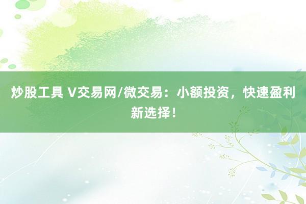 炒股工具 V交易网/微交易：小额投资，快速盈利新选择！
