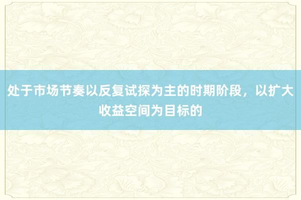 处于市场节奏以反复试探为主的时期阶段，以扩大收益空间为目标的
